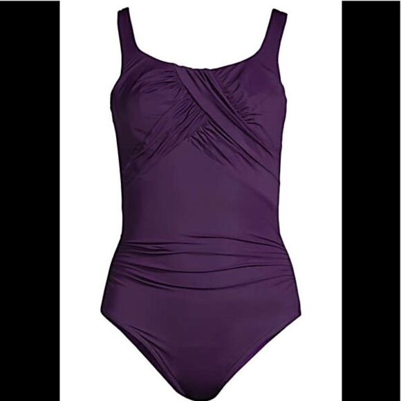 Land’s End Plus Regular size Carmela tummy control 1 piece swimsuit various - Picture 7 of 7